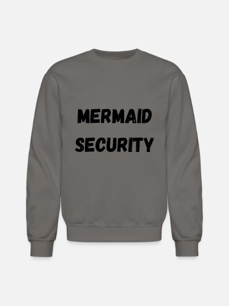 MERMAID SECURITY - Unisex Crewneck Sweatshirt - asphalt gray