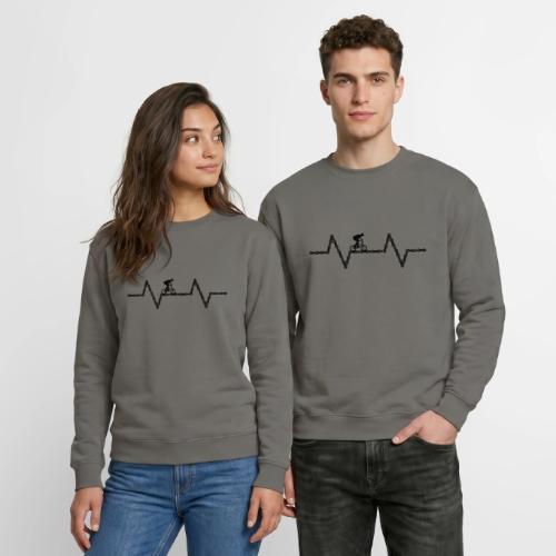 bmx bike heartbeat - Unisex Crewneck Sweatshirt