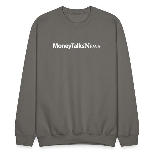 Money Talks News Logo - White - Unisex Crewneck Sweatshirt