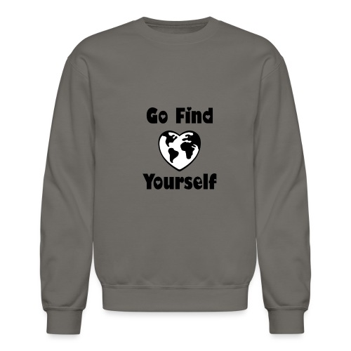 Go Find Yourself (Black) - Unisex Crewneck Sweatshirt
