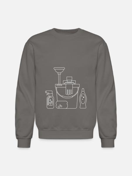 cleaning bucket - Unisex Crewneck Sweatshirt - asphalt gray