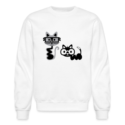 Big Eyed, Cute Alien Cats - Unisex Crewneck Sweatshirt