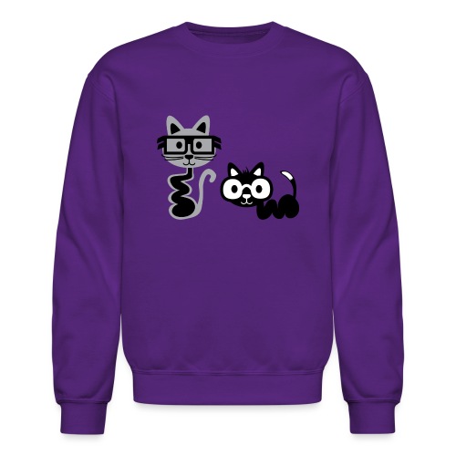 Big Eyed, Cute Alien Cats - Unisex Crewneck Sweatshirt