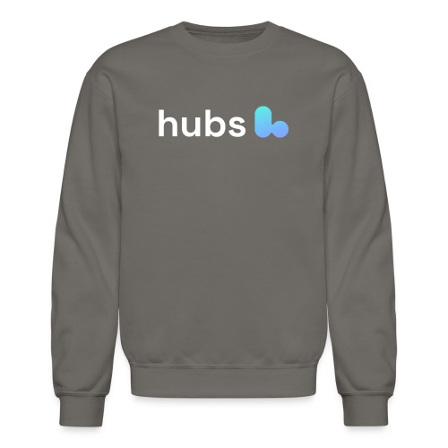 Hubs Logo White - Unisex Crewneck Sweatshirt