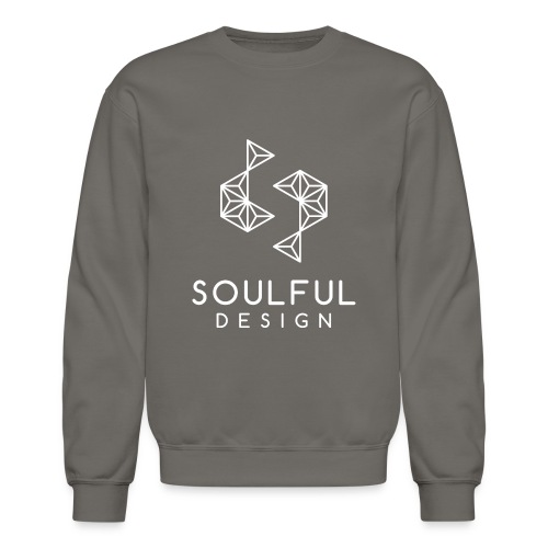 Soulful Design Logo - White - Unisex Crewneck Sweatshirt