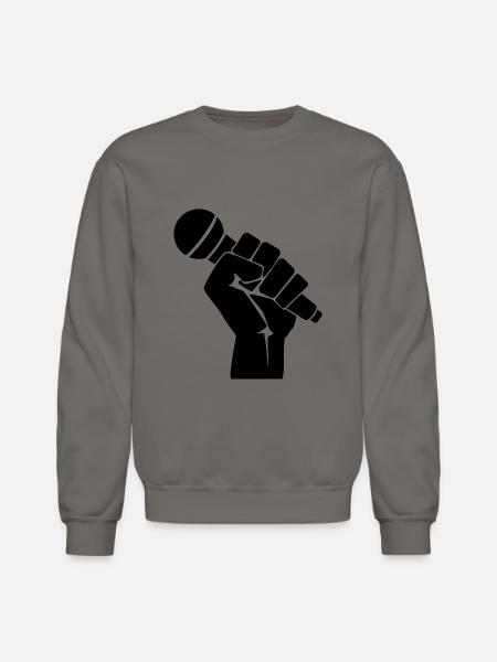 microphone - Unisex Crewneck Sweatshirt - asphalt gray