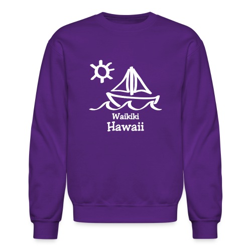 Waikiki Hawaii Sailboat Souvenirs Gifts Vacation - Unisex Crewneck Sweatshirt