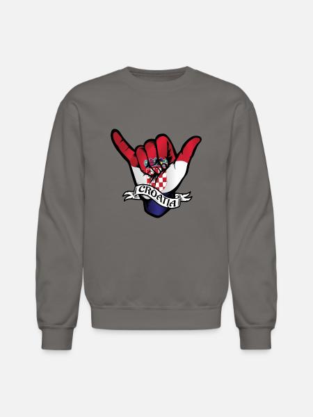 Croatia Shaka - Unisex Crewneck Sweatshirt - asphalt gray