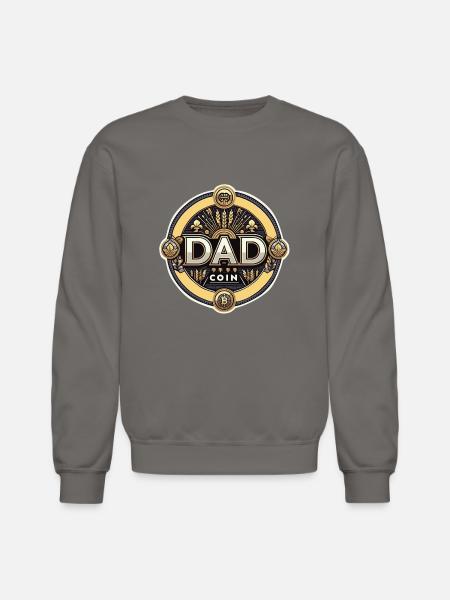 Dad Coin - Unisex Crewneck Sweatshirt - asphalt gray