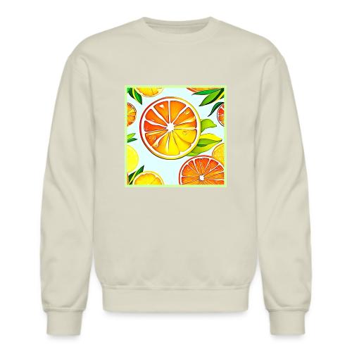 Orange Slice: Citrus Art - Unisex Crewneck Sweatshirt