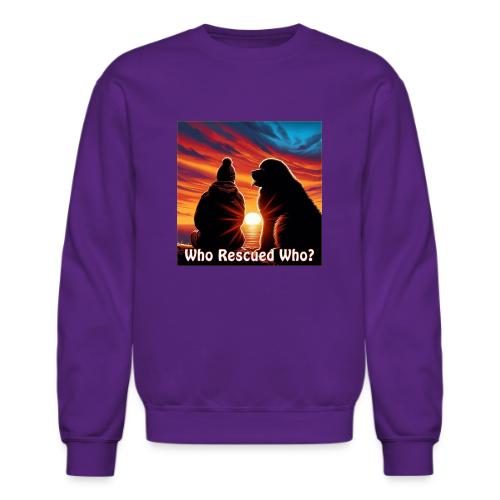 Who Rescued Who- Winter Version - Unisex Crewneck Sweatshirt