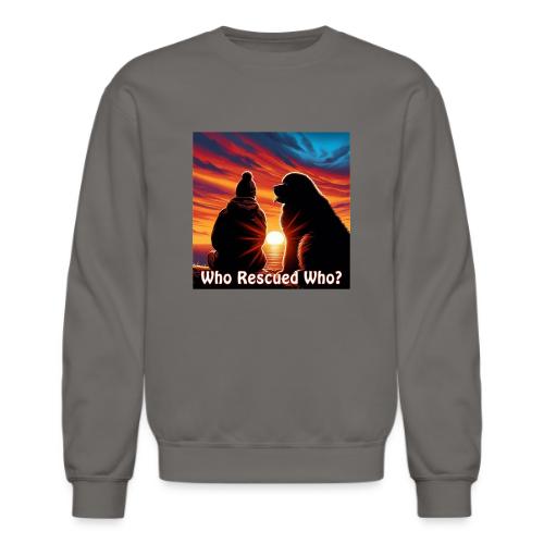 Who Rescued Who- Winter Version - Unisex Crewneck Sweatshirt