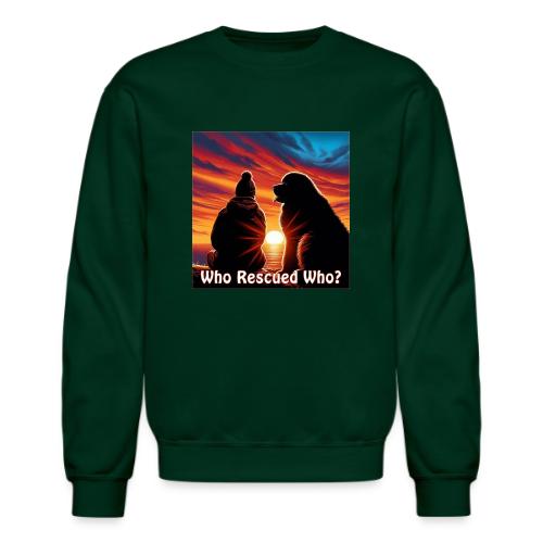 Who Rescued Who- Winter Version - Unisex Crewneck Sweatshirt