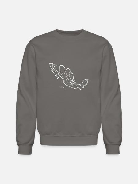 Mexico White Polygon - Unisex Crewneck Sweatshirt - asphalt gray