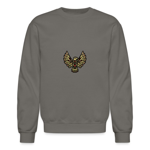 Golden Eagle Totem Design - Unisex Crewneck Sweatshirt