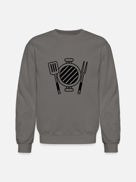 Charcoal BBQ grill master - Unisex Crewneck Sweatshirt - asphalt gray