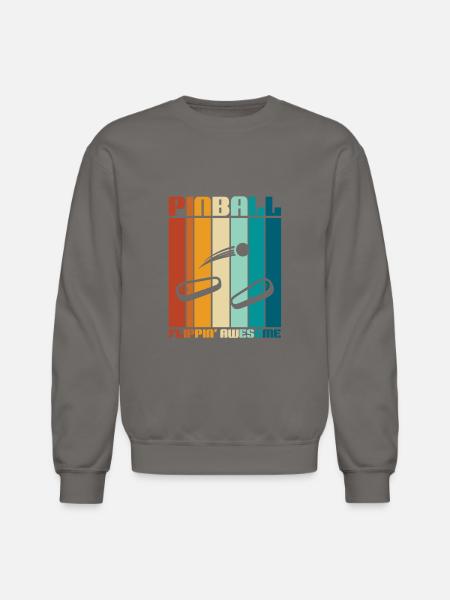 Pinball Flipping Awesome - Unisex Crewneck Sweatshirt - asphalt gray