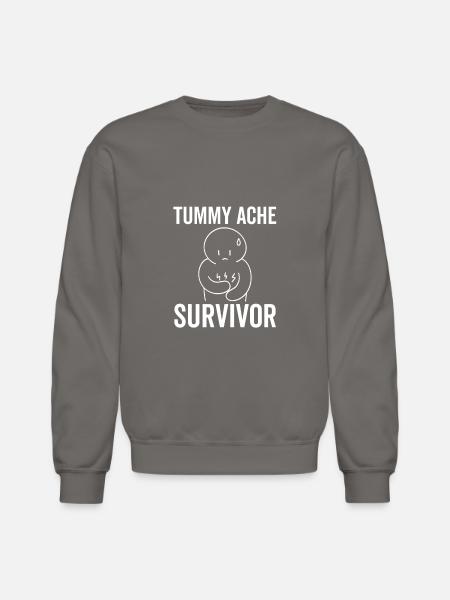 Tummy Ache Survivor - Unisex Crewneck Sweatshirt - asphalt gray