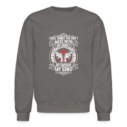 Three Things You Don't Mess with WHITE - Unisex Crewneck Sweatshirt