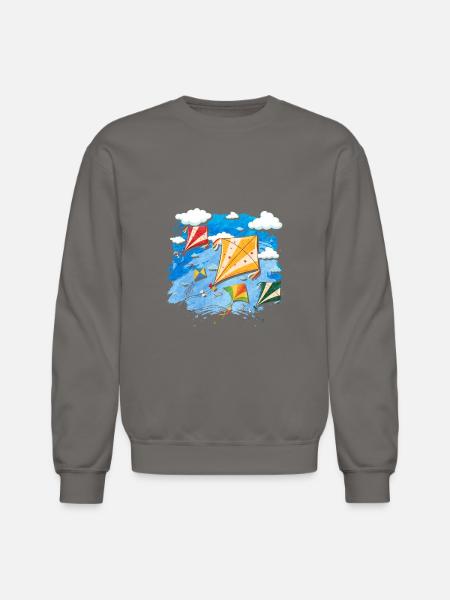 Kite Flying - Unisex Crewneck Sweatshirt - asphalt gray
