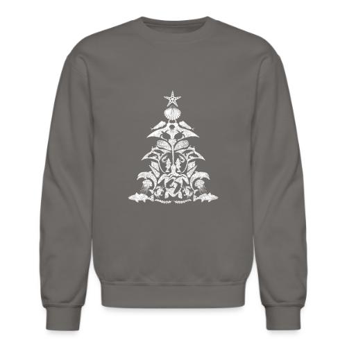 Coastal Christmas Tree White - Unisex Crewneck Sweatshirt