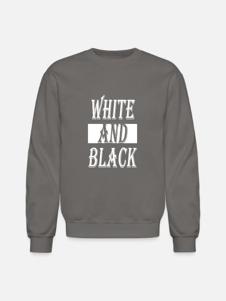 White and Black - Unisex Crewneck Sweatshirt - asphalt gray