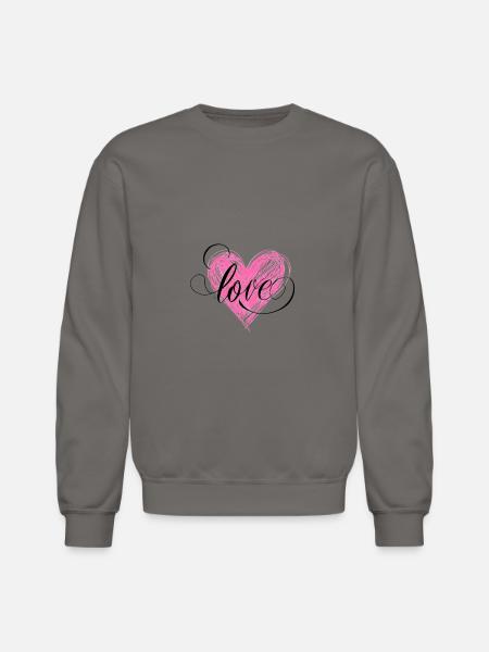 LOVE - Unisex Crewneck Sweatshirt - asphalt gray