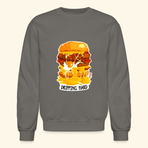 Dripping Hard Cheeseburger - Unisex Crewneck Sweatshirt