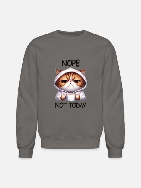 Nope Not Today - Unisex Crewneck Sweatshirt - asphalt gray