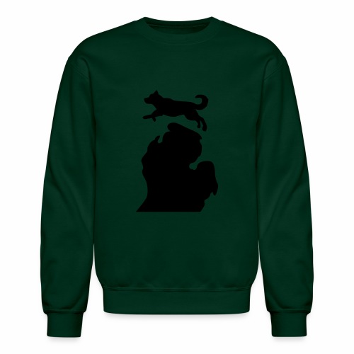Bark Michigan Husky - Michigan Tech Colors - Unisex Crewneck Sweatshirt