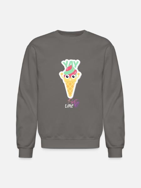 ice cream - Unisex Crewneck Sweatshirt - asphalt gray