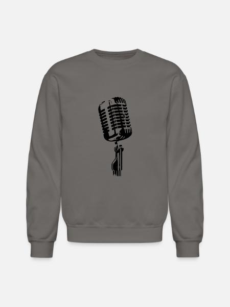 microphone - Unisex Crewneck Sweatshirt - asphalt gray