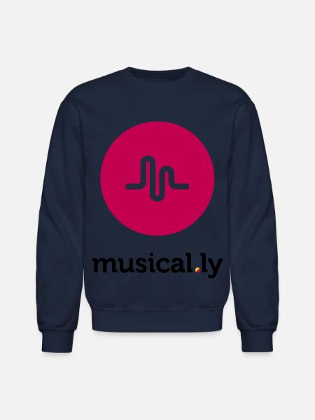 Musical.ly Logo - Unisex Crewneck Sweatshirt - navy