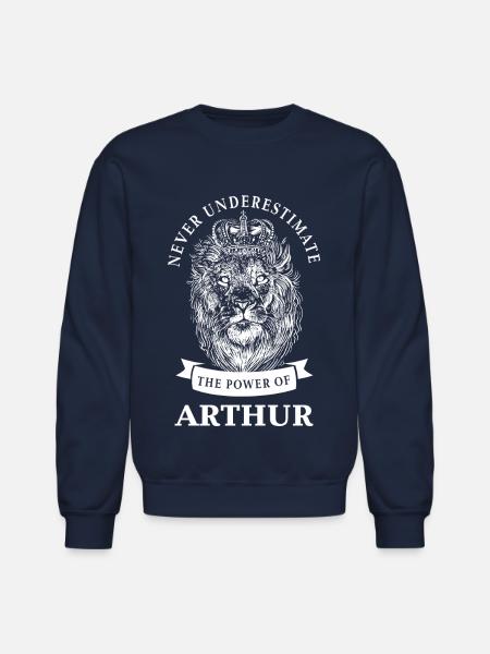 Arthur Gift Name Lion - Unisex Crewneck Sweatshirt - navy