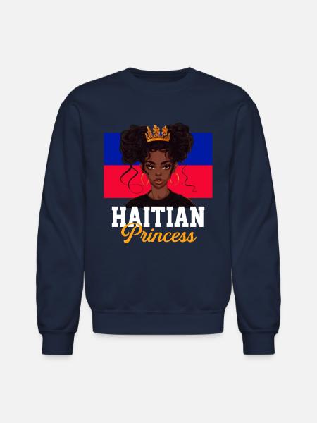 Haitian princess, haiti - Unisex Crewneck Sweatshirt - navy