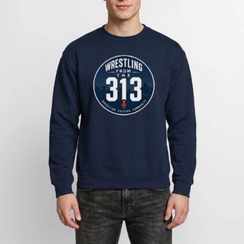 Wrestling from the 313 (Navy/Orange/White) - Unisex Crewneck Sweatshirt