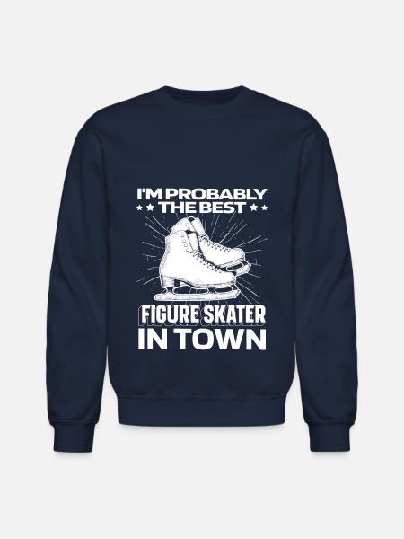 Figure Skating Funny - Unisex Crewneck Sweatshirt - navy