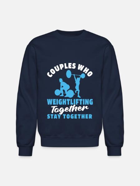 Weightlifting Weightlifter Couple - Unisex Crewneck Sweatshirt - navy