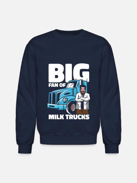 Milk Funny Milk Truck - Unisex Crewneck Sweatshirt - navy