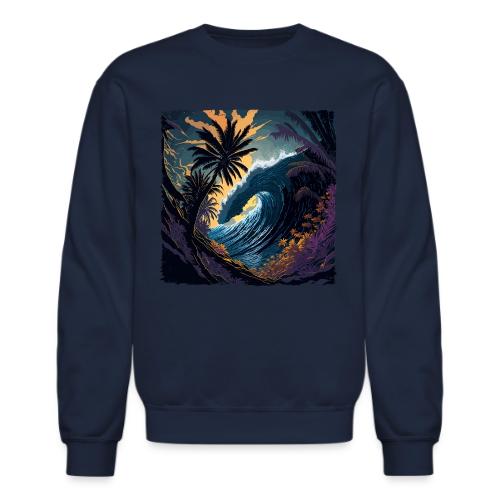 Moonlight Jungle Wave - Unisex Crewneck Sweatshirt