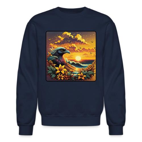 Sunset Wave Bird - Unisex Crewneck Sweatshirt
