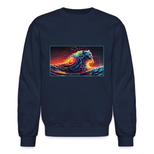 Wavecat Firelight - Unisex Crewneck Sweatshirt