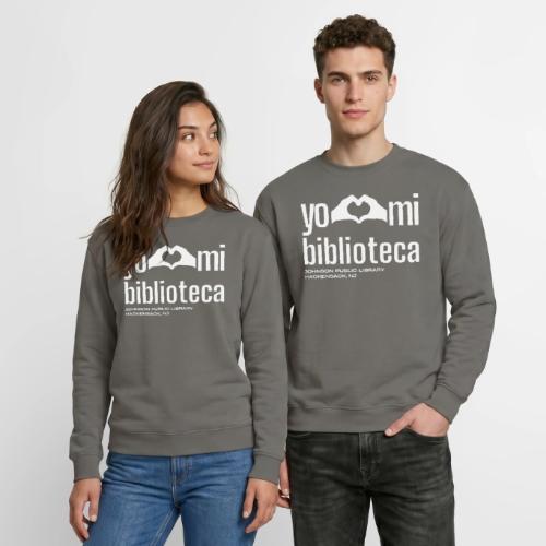 Yo Amo Mi Biblioteca (White) - Unisex Crewneck Sweatshirt