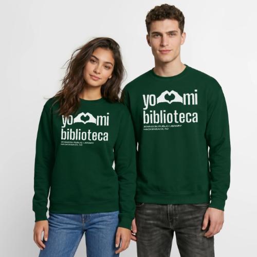 Yo Amo Mi Biblioteca (White) - Unisex Crewneck Sweatshirt