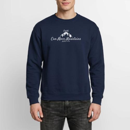 faith move can mountains Matthew 17:20 white - Unisex Crewneck Sweatshirt