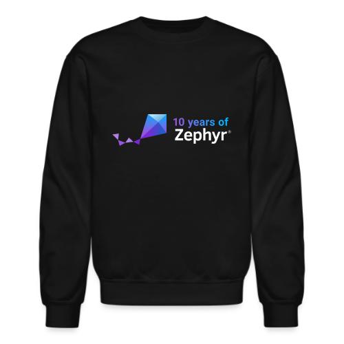 Zephyr 10th Anniversary Horizontal Color Reversed - Unisex Crewneck Sweatshirt