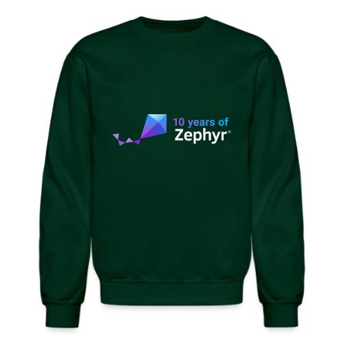 Zephyr 10th Anniversary Horizontal Color Reversed - Unisex Crewneck Sweatshirt