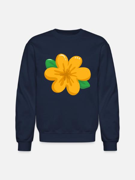 flower 1 1 - Unisex Crewneck Sweatshirt - navy