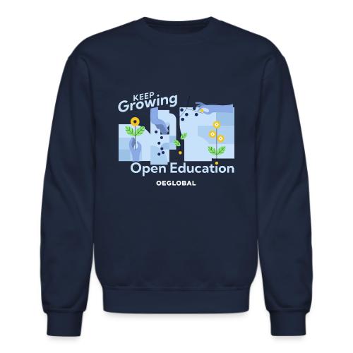Keep Growing Open Education (dark) - Unisex Crewneck Sweatshirt