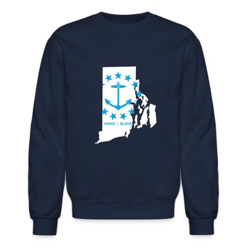Mary And Blake Logo - RI Map - Unisex Crewneck Sweatshirt